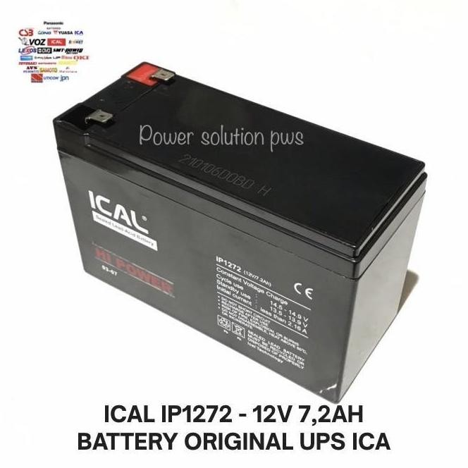 Ical Ip1272 ( 12V 7,2Ah ) Aki Baterai Kering Ups
