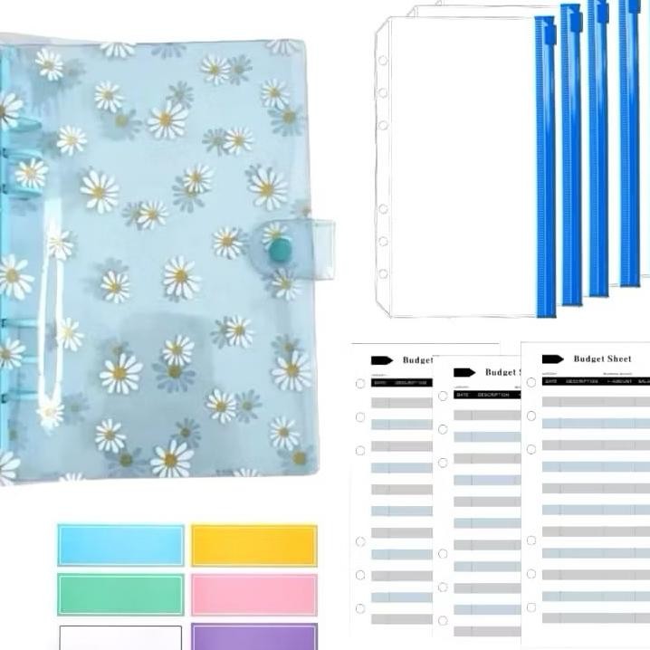 

A6 Set Lengkap Binder Daisy Ring Warna Nabung Pemula Hemat