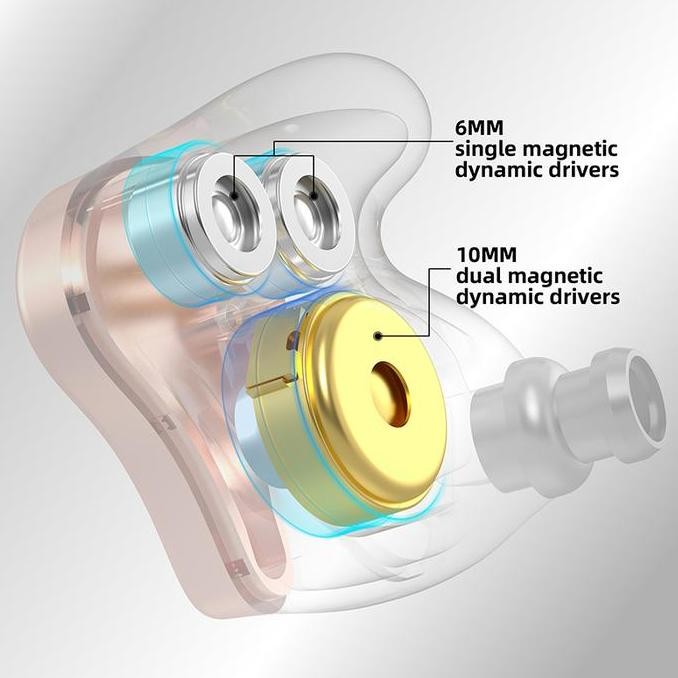 KZ x HBB DQ6S IEM Professional Earphones HiFi Deep Bass WITH MIC [terbaik]