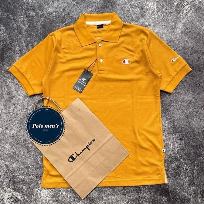 Kaos polo shirt Champion pria berkerah Terbaru | kaos seragam pria kerah lengan pendek MM