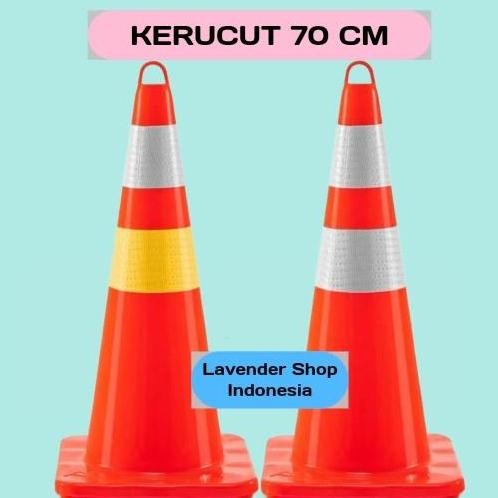 PROMO - Traffic cone 70cm / kerucut 70cm / Traffic cone
