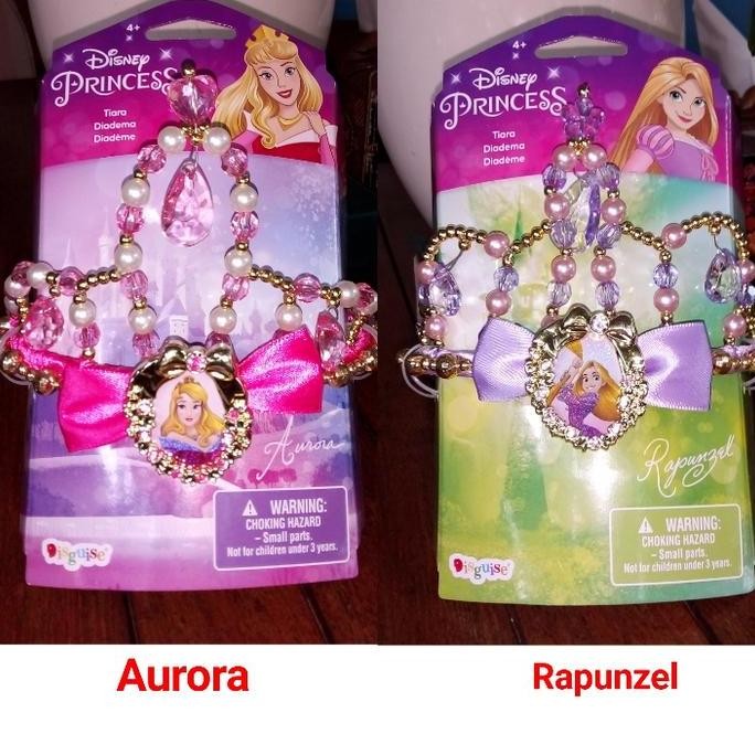 PROMO - Mahkota Tiara Disney Princess Aurora Belle Rapunzel Bando Anak Disney
