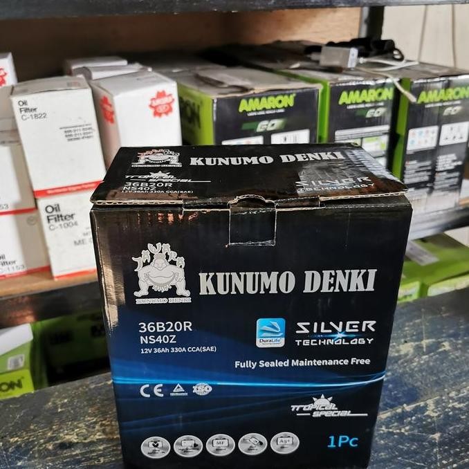 AKI BATERAI KERING KUNUMO DENKI NS40Z/36B20R 12V 36AH GARANSI 1 THN GS