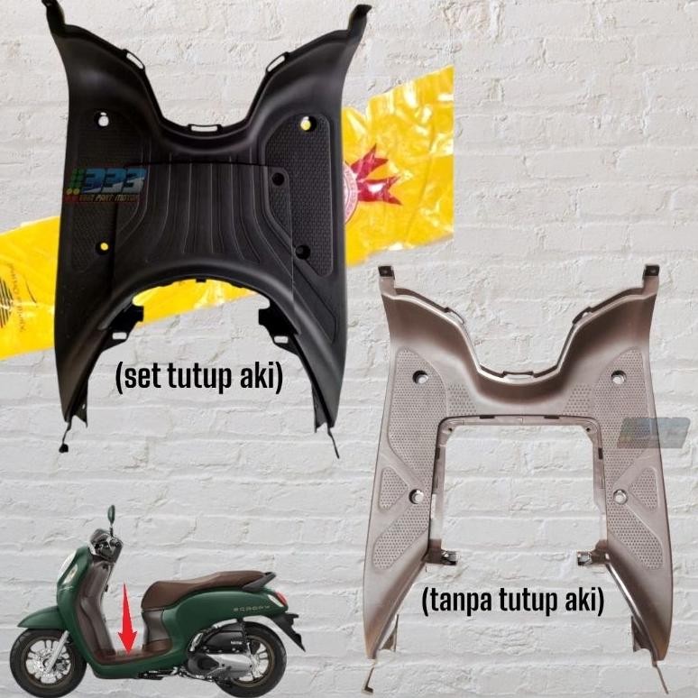 STEP FLOOR BORDES PIJAKAN KAKI DEK ATAS HONDA SCOOPY NEW PRESTIGE K2F 2021 - 2024