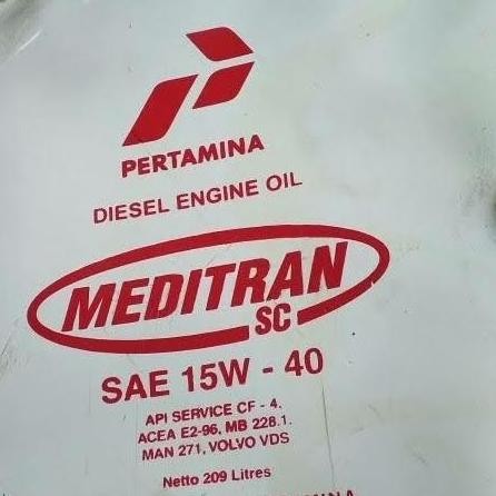 OLI/PELUMAS PERTAMINA MEDITRAN SC 15W40/15W-40 DRUM 209 LITER