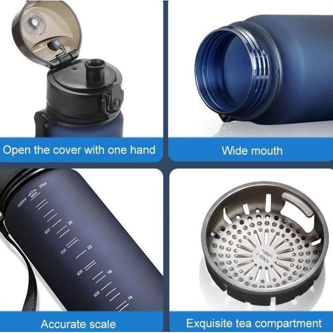 UZSPACE Botol Air Minum Olahraga Frosted Bottle Drinking Water Bottle