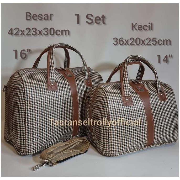 PROMO DISKON - Tas Pakaian untuk wanita Polo Interclub besar&kecil set 00% Travel