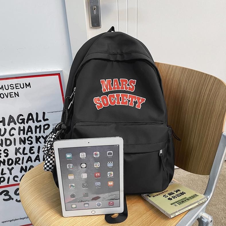 Ready_Stock_Cod Tas Ransel Backpack Pria Wanita Fashion Bahan Kanvas Tas Sekolah Tas Punggung Distro