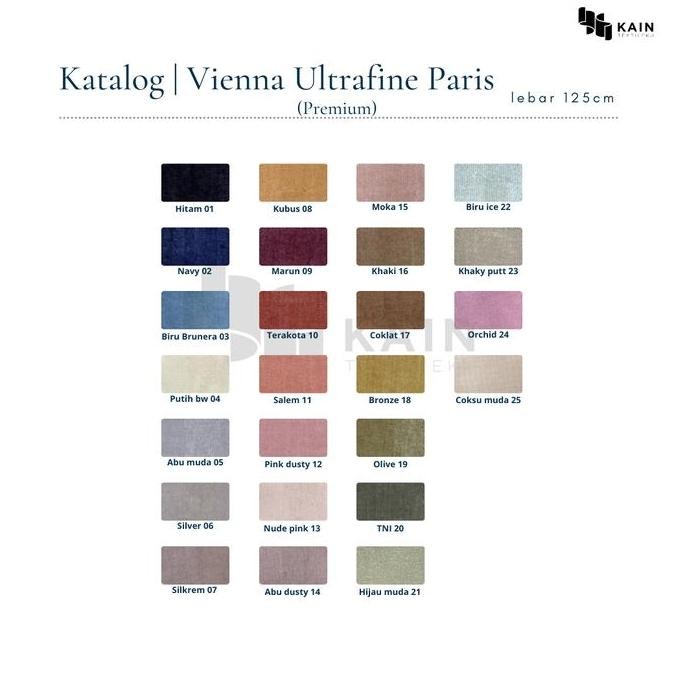 Sale 1 Rol Kain Vienna Ultrafine Voal Paris Premium 55 Yard