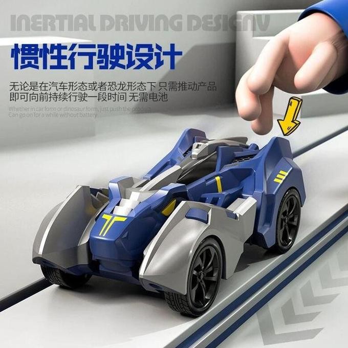 Mainan Mobil Mobilan Dino Saurus Deformasi - Mobil Dinosaurus Truck - Bisa Berubah Jadi Robot - Main