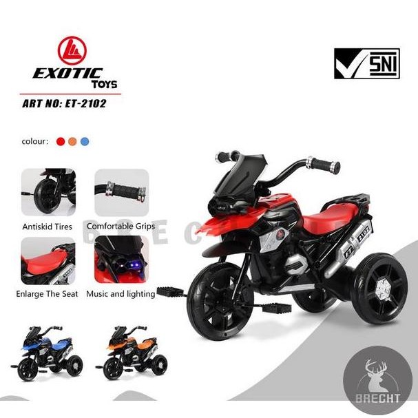 Mainan Roda Tiga Anak Motor Gowes Exotic Et 2102