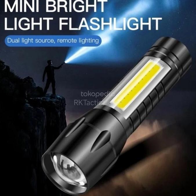 Bst Ready Senter Usb Mini Led - Senter Tactical Mini - Senter Cob Helm Emergency Best Seller