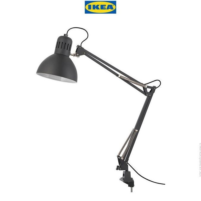 IKEA TERTIAL Lampu Meja Kerja Abu-abu Tua Minimalis Baja