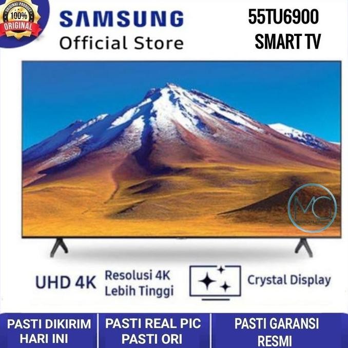 TERMURAH - SAMSUNG 55 inch Led TV 55TU6900 SMART TV 4K Crystal UHD New 2020