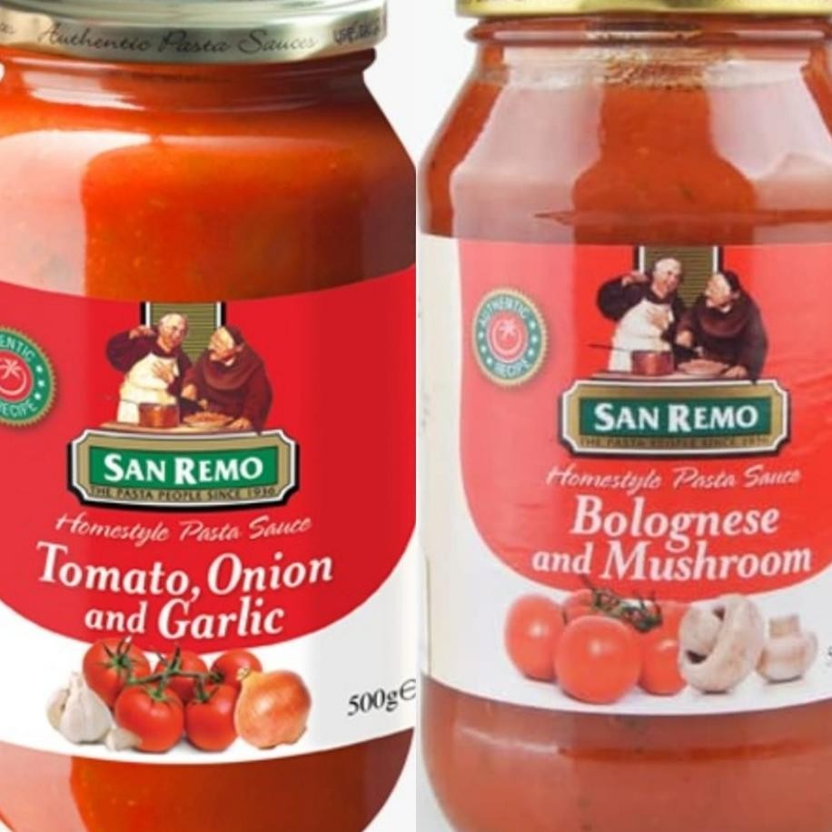 

San Remo Saus Pasta Tomato Onion & Garlic / Bolognese & Mushroom 500Gr + Bubble Wrap