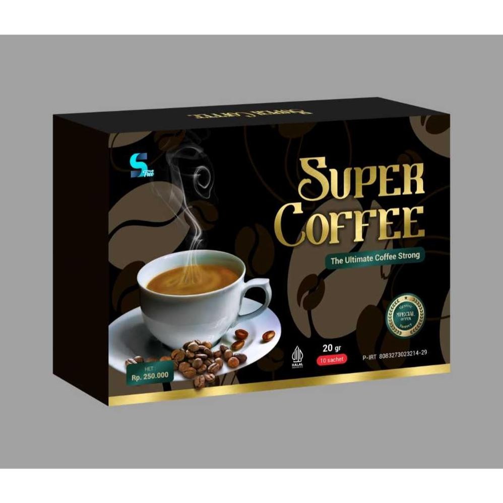 

Ready!! SUPER COFFEE 1 BOX ISI 10 SACHET THE ULTIMATE COFFEE STRONG ORIGINAL GEN INDONESIA