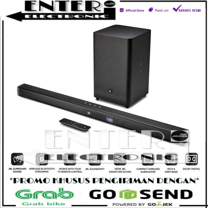 NEW JBL SOUNDBAR BAR 2.1 - JBL WIRELESS SOUNDBAR 2.1CH 300W BAR 21 BAR2.1