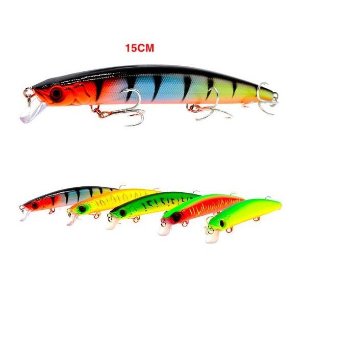 Umpan Ikan Casting Minnow Besar Ukuran 15 Cm Dan Berat 28 Gram Cocok Unutk Laut Dan Ikan Besar Allsh