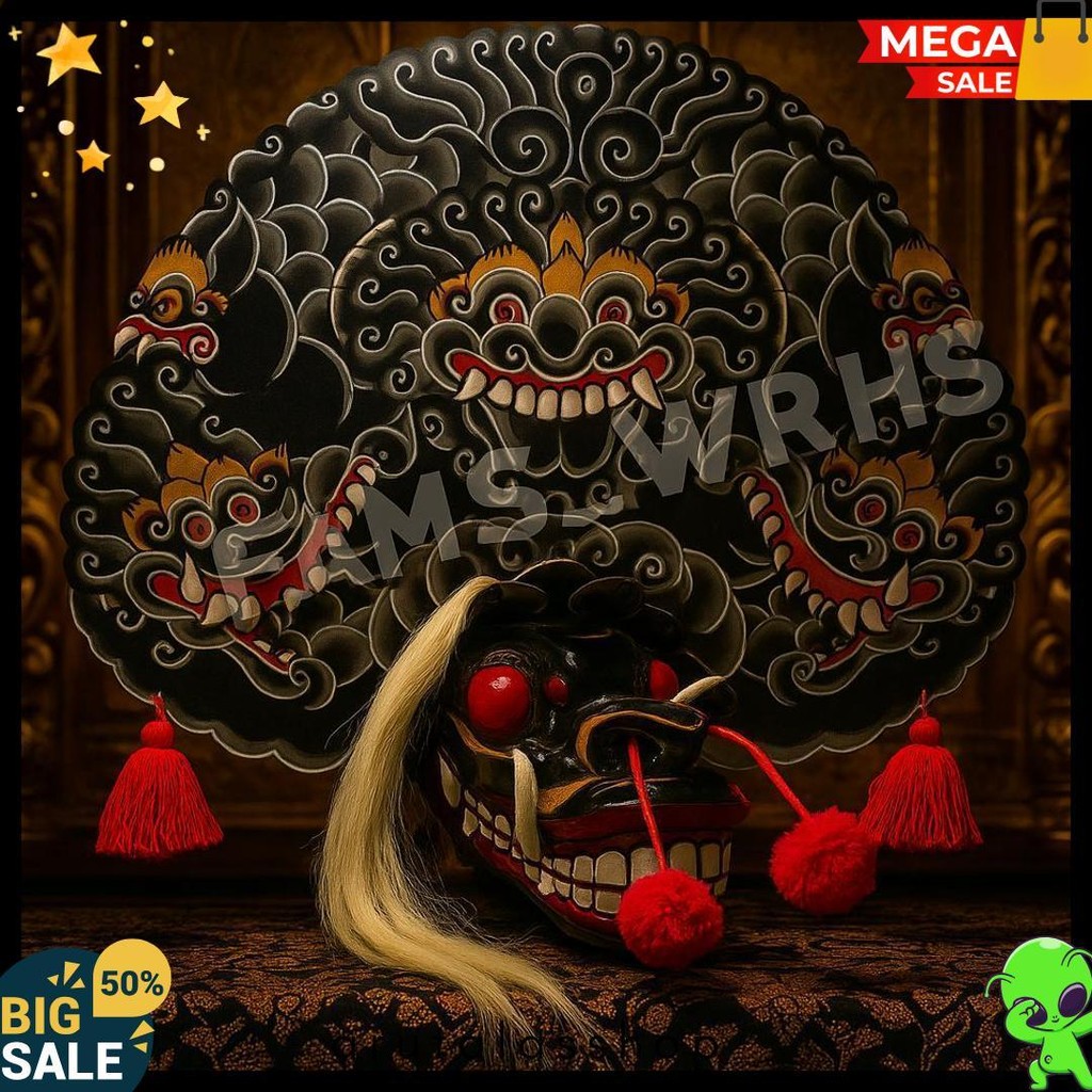 Barongan Telon Vip Ukuran 22 Full Kayu Barongan Caplokan Kayu