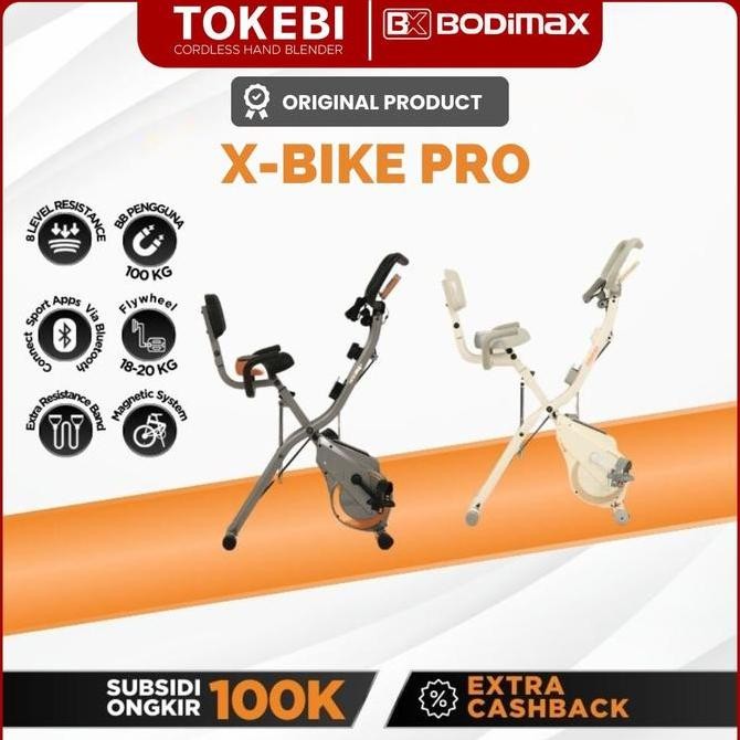 TERLARIS - BODIMAX X-BIKE Pro Sepeda Statis /Alat Fitness/Sepeda Statis/Magnetic X-Bike