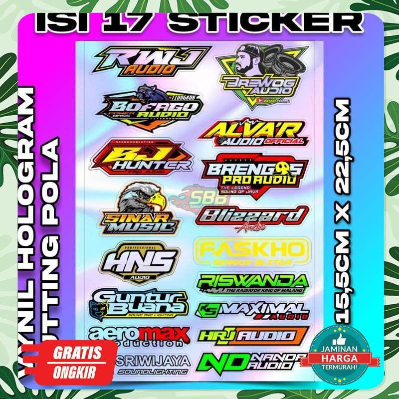 

BERKUALITAS STIKER HOLOGRAM SOUND SYSTEM CUTTING ISI 17 | Viral Kekinian Terbaru 2025 EJ-41