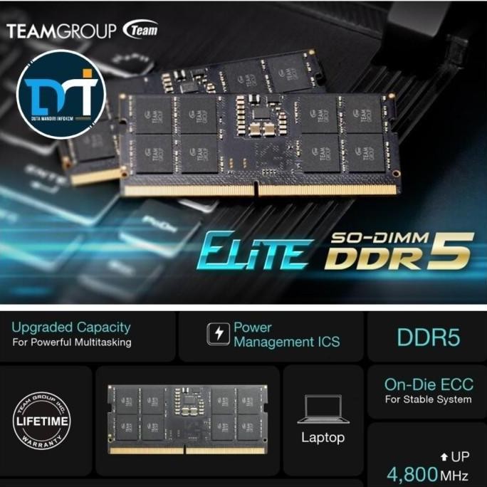 NEW Team Elite SoDimm DDR5 8GB 16GB 32GB PC44800 5600Mhz - SO-DIMM Laptop