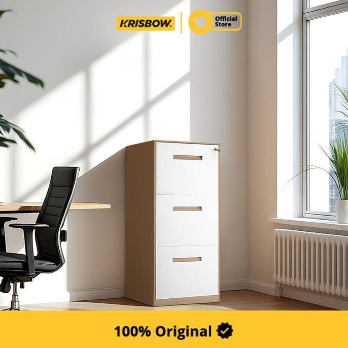 KRISBOW FILING CABINET METAL - COKELAT BEIGE