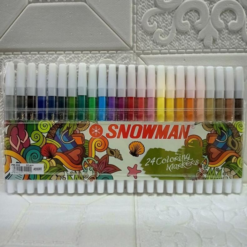 

Bisa COD Spidol Kecil Warna Snowman 24 Warna Spidol Gambar PW24A FKH-98