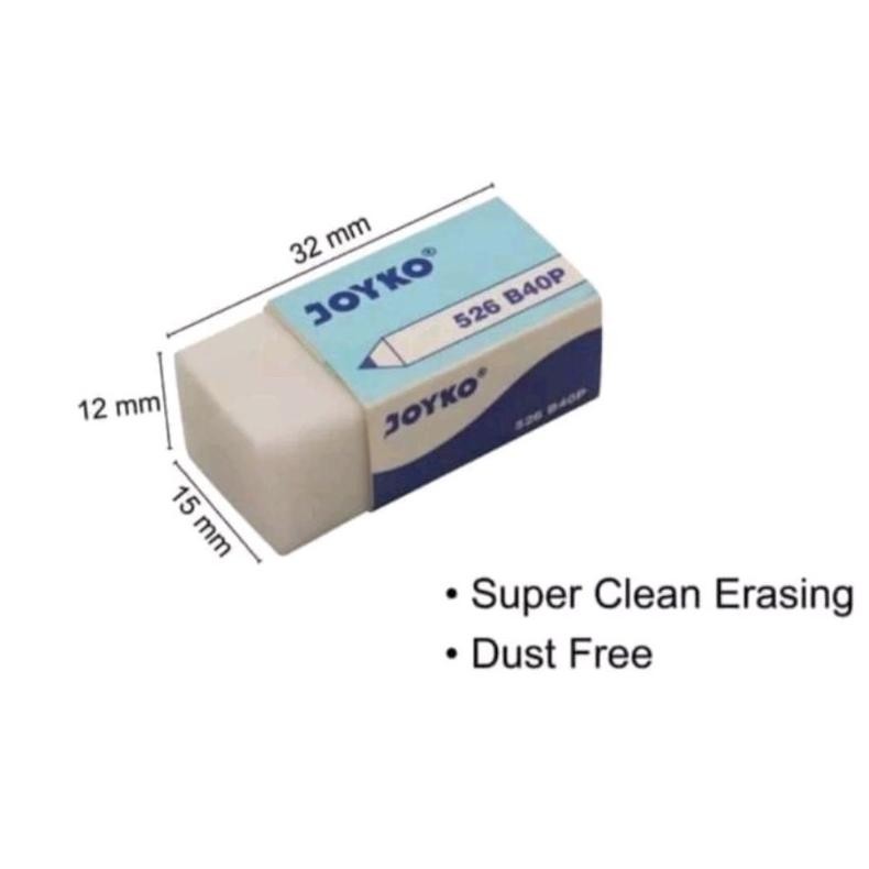 

Termurah JOYKO - Eraser 526-B40BP Putih-Hitam Penghapus Joyko Kecil - 40 PCS JLF-66