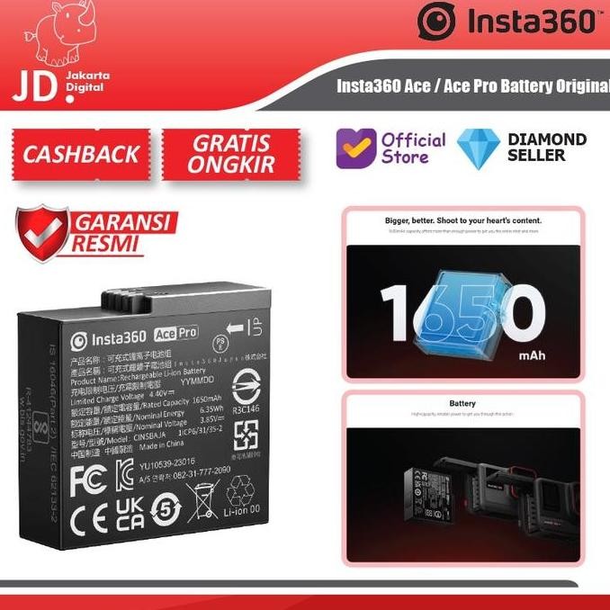 Insta360 Ace / Ace Pro Battery Original - Rechargeable Battery ACE PRO