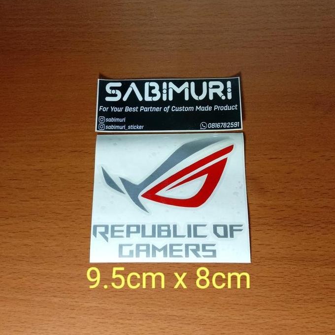 

Cutting Sticker Stiker Rog Republic Of Gamers 2 Warna