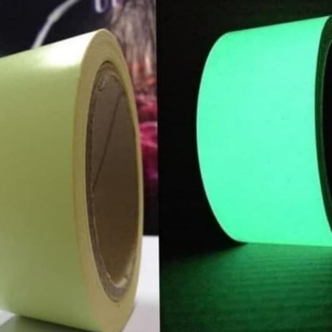 Stiker Glow In The Dark Stiker Fosfor ( Glow Tape ) Sticker Fosfor 2"