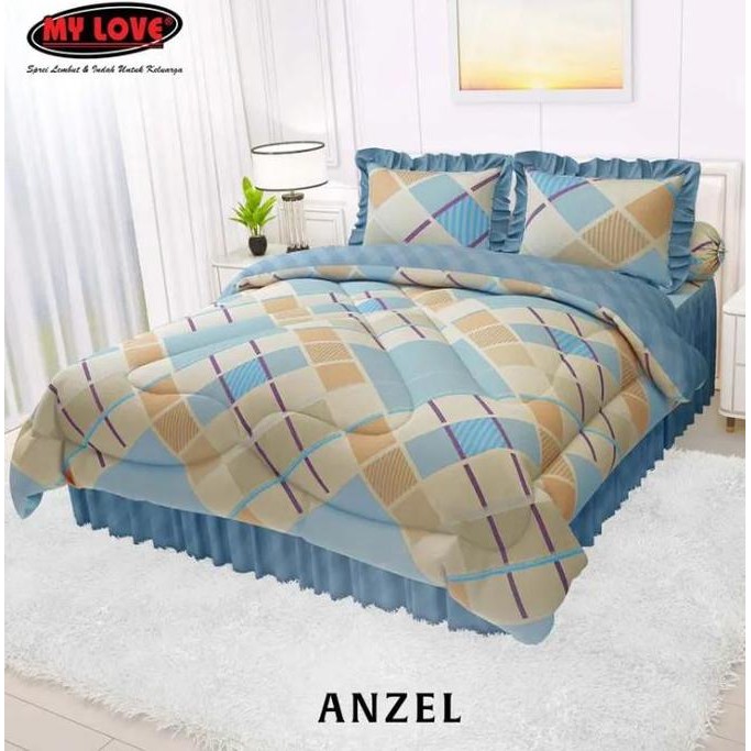 BEBAS ONGKIR - SPREI RUMBAI MY LOVE KING uk. 180x200x40cm - NEW MOTIF