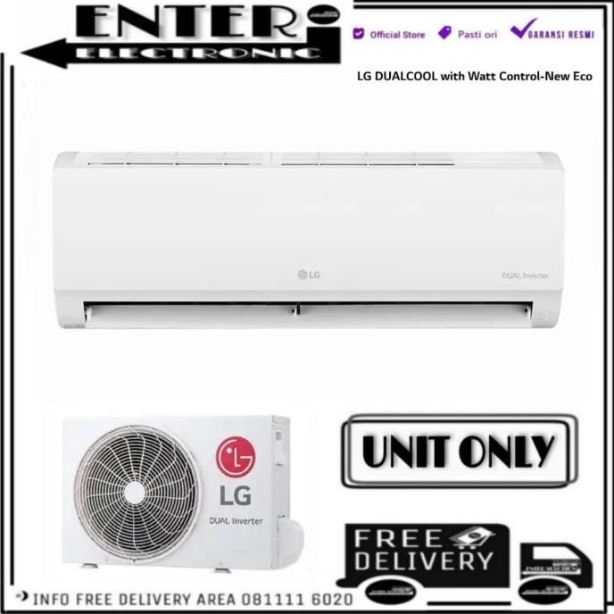 TERMURAH - LG AC T09EV5 - LG AC 1 PK DUALCOOL DUAL INVERTER WATT CONTROL R32 1PK