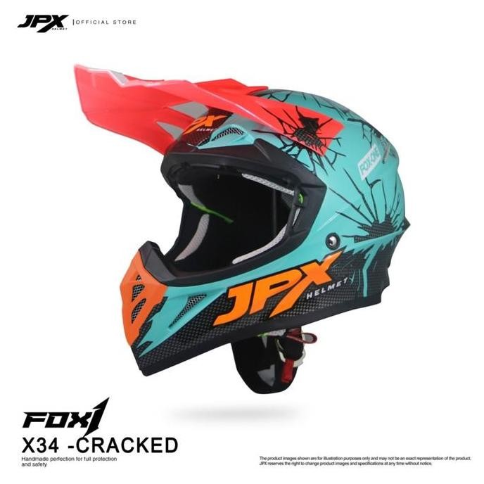 BEBAS ONGKIR - Helm JPX Cross Full Face FOX1 X34