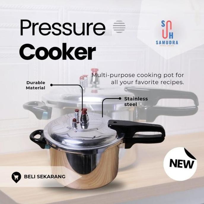 Sm Living  (Cod) Panci Presto Alumunium Serbaguna Pressure Cooker 4L 5L 6L 8L Alat Masak