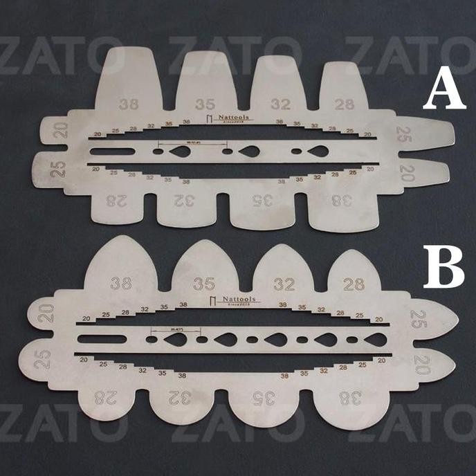 

TERMURAH - Nattools stainless steel for Belt - template ruler - leather tool