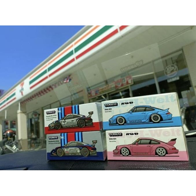 Tarmac Works 1/64 Taiwan 7-11 7Eleven Limited Porsche RWB 993/964/911 GT3 R X2 4 sets