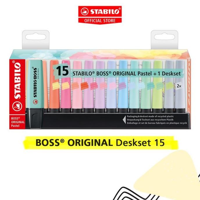 

STABILO BOSS ORIGINAL Pastel Deskset 15 / Limited Edition / Highligher