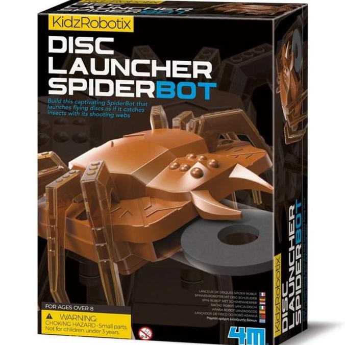 4M Kidzlabs Disc Launcher Spiderbot Robot Laba Peluncur Senjata - Mainan DIY Kreatif Anak