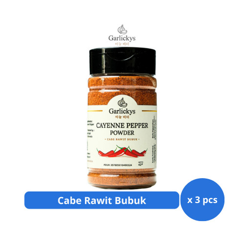 

GARLICKYS Cabe Rawit Bubuk Super Pedas Premium Quality 42gr x 3 pcs