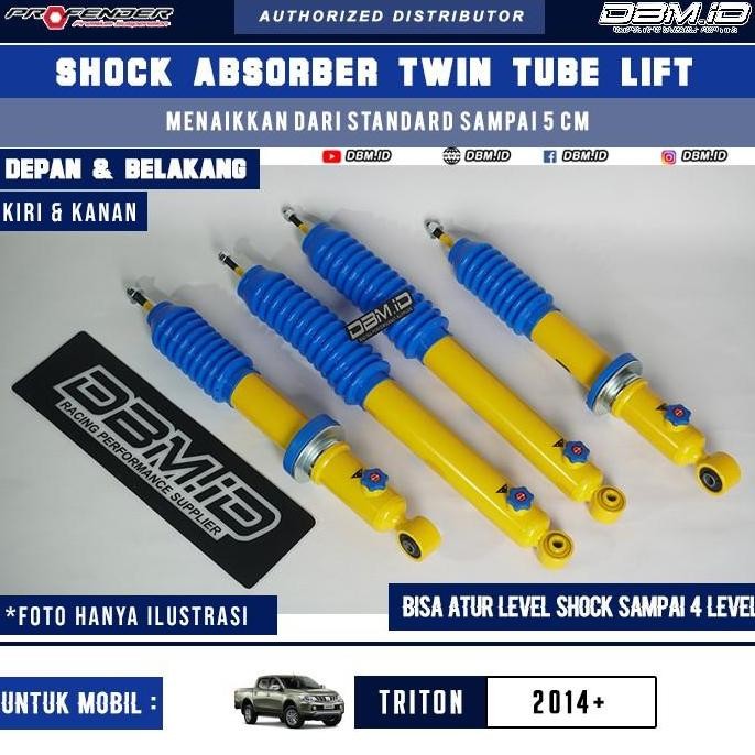 Shock Offroad Profender Adjustable Triton DCab 14-21 Depan Belakang