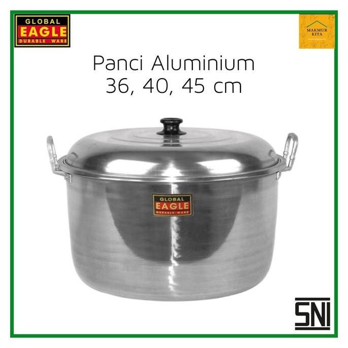 Panci Aluminium 33 36 40 45 CM Global Eagle Besar / Panci Besar Jawa / Panci Masak Jumbo