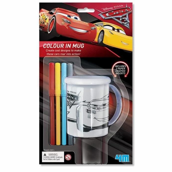 

4M Mainan Kreatif Anak Disney Pixar Cars Colour In Mug Mewarnai Gelas