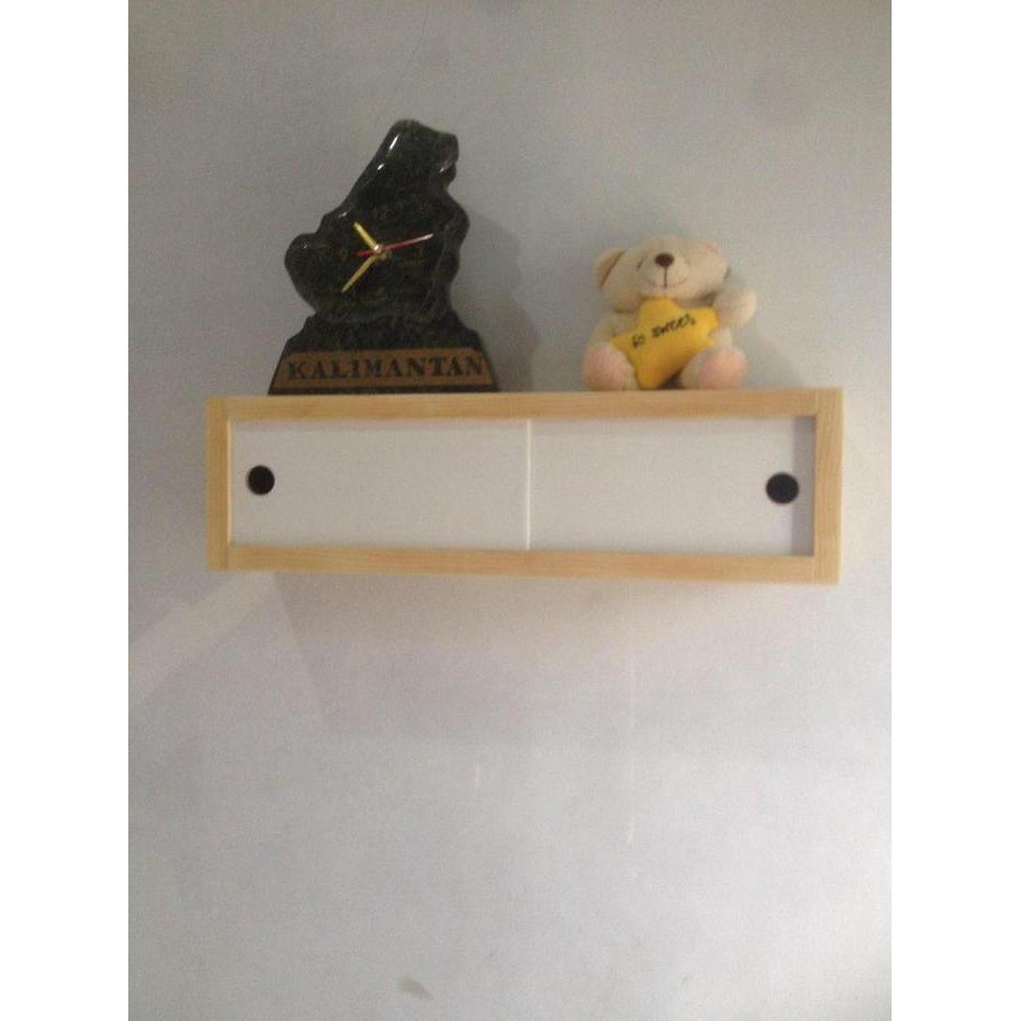 rak ambalan dinding kubus /kotak penyimpanan kayu minimalis