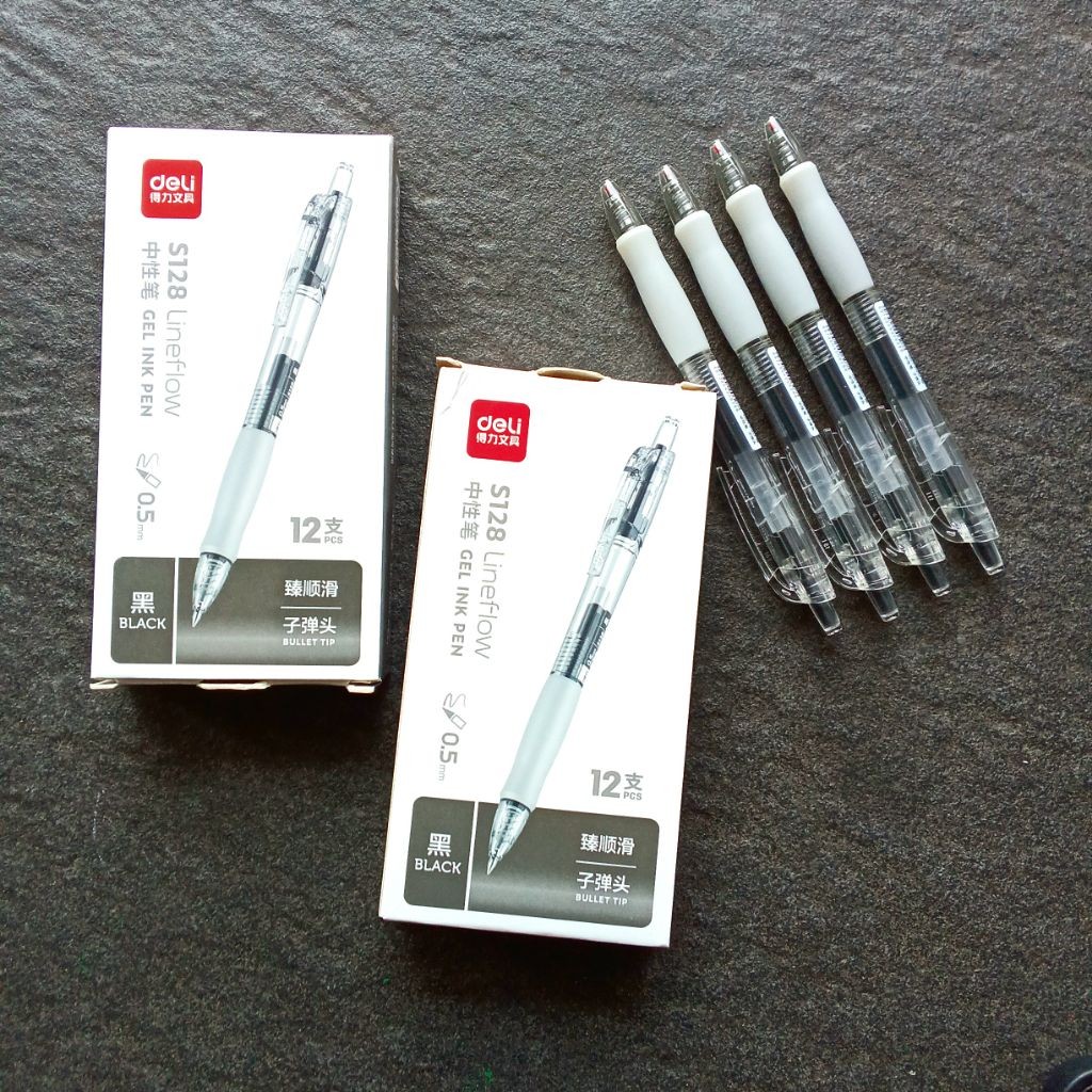 

Pulpen Gel Pen DELI S128 0.5mm ( 12 Pcs ) [ Original ]
