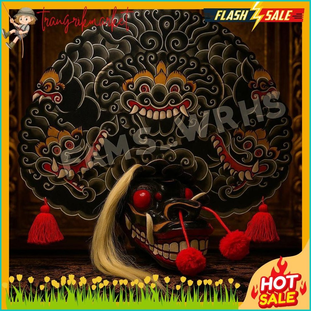 Barongan Telon Vip Ukuran 22 Full Kayu Barongan Caplokan Kayu