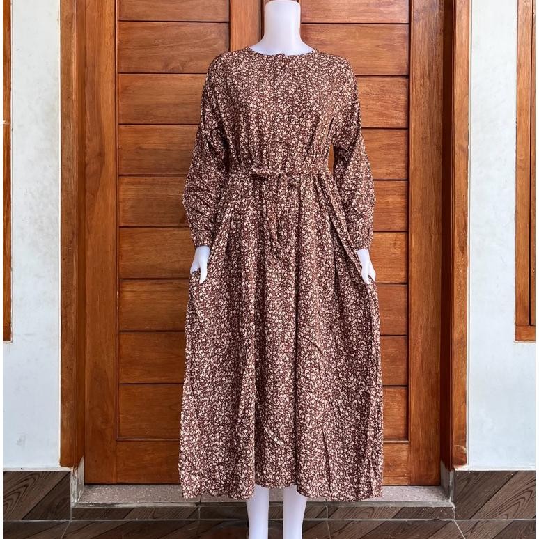 [Kecil Gamis Susun Motif Bunga Rayon Viscos Premium Jumbo Re27
