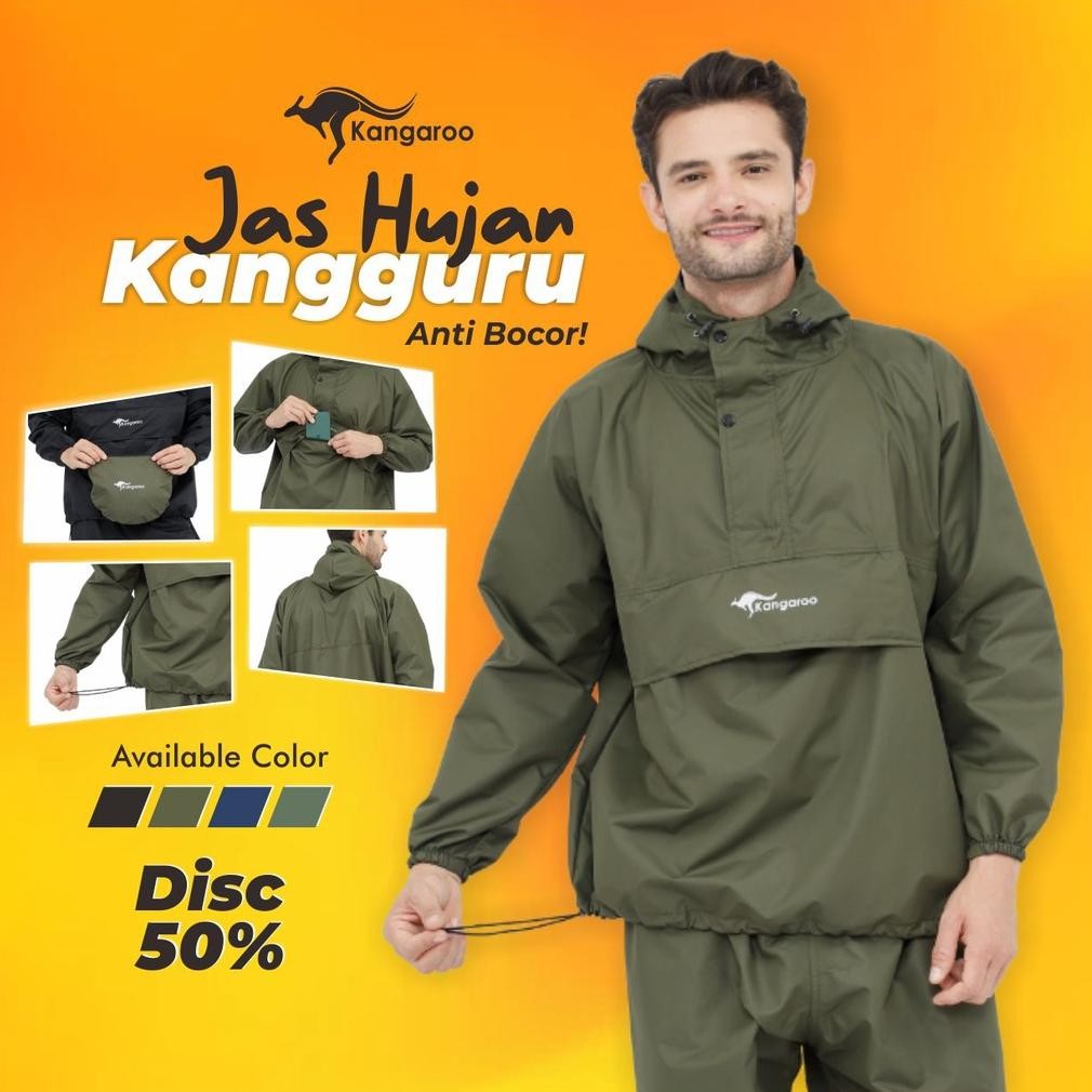 Terlaris Kangaroo Raincoat Jas Hujan Kangguru Anti Tembus Mantel Jas Hujan Pria Kanguru Jas Hujan Gu