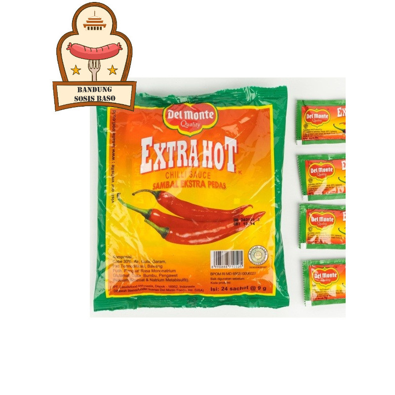 

Saus Sambal Del Monte Extra Hot Renceng (isi 24) - Pedas Mantap, Praktis & Higienis